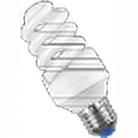 Лампа энергосберегающая КЛЛ спираль КЭЛP-FS Е27 20Вт 4000К -eco | код. LLEP25-27-020-4000-T3 |  IEK